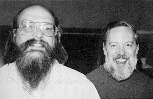 Ken Thompson (left) and Dennis Ritchie (right)